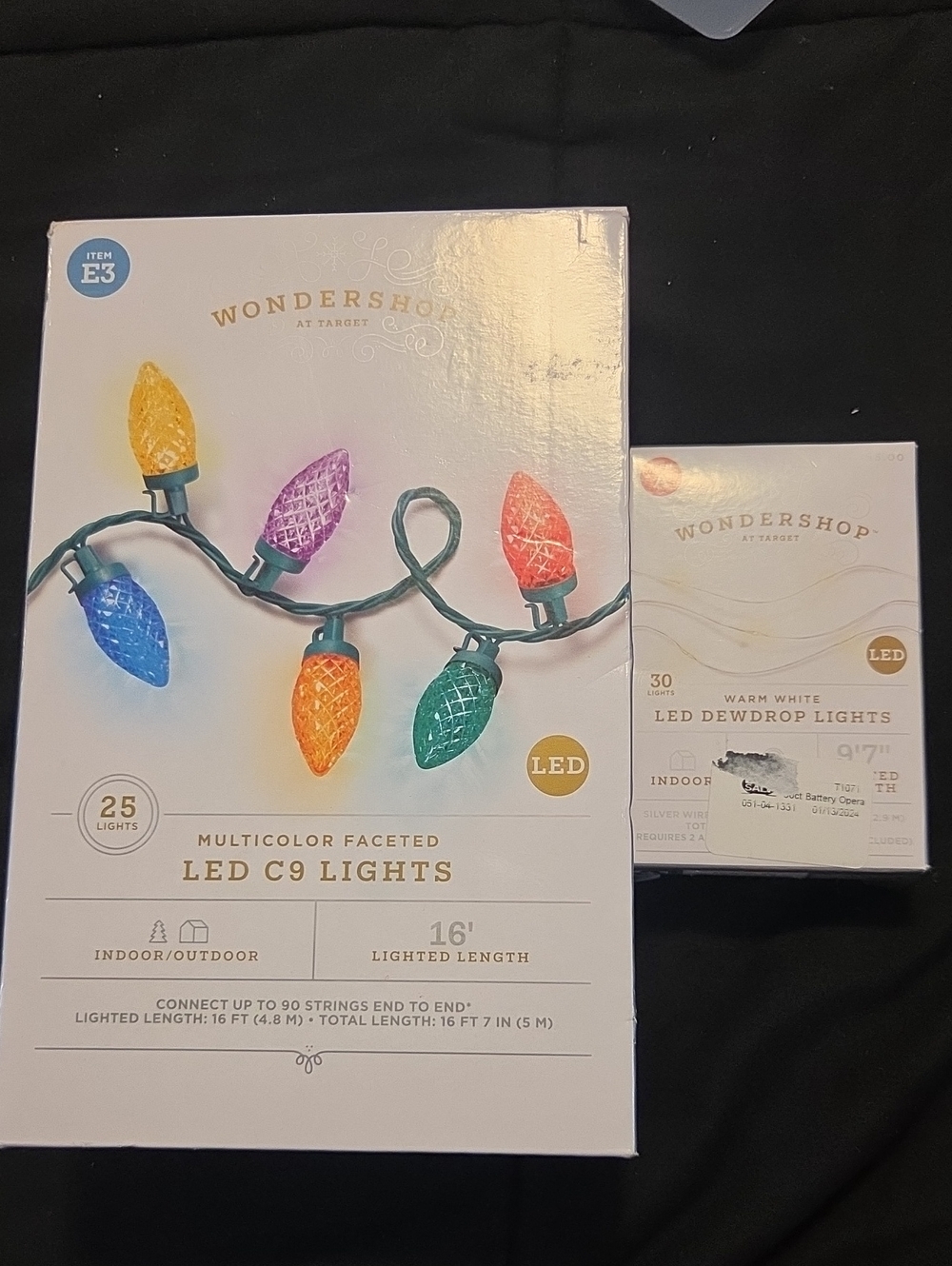 Wondershop Multicolor Faceted C9 LED String Lights